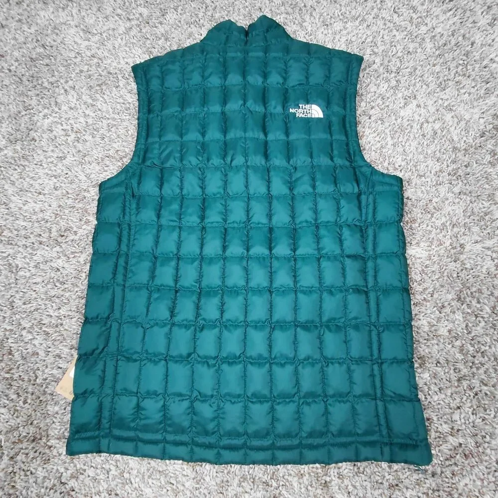 NEW The North Face Thermal Insulation Vest Mens Small Green ThermoBall Full Zip